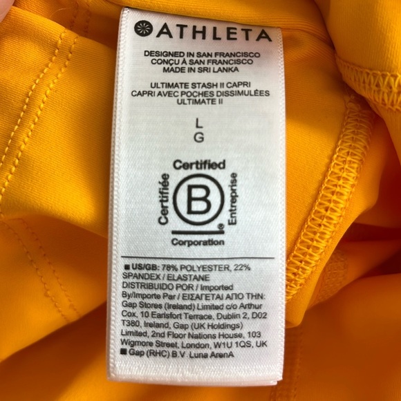 NWT Athleta Ultimate stash II Capri size Large. - Picture 8 of 10